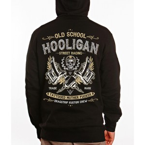 Dragstrip Clothing Mens Hooligan Life Hooded Top